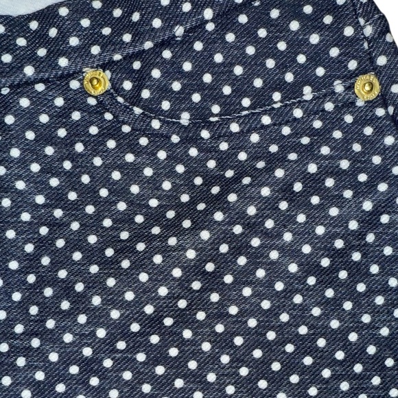 MICHAEL Michael Kors Aziza Navy & White Polka Dot Print Leggings Jeggings Size S - Picture 8 of 11